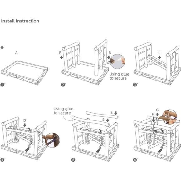 Natural Living Playground for Birds, Bird Activity Center - Picture 7 of 7